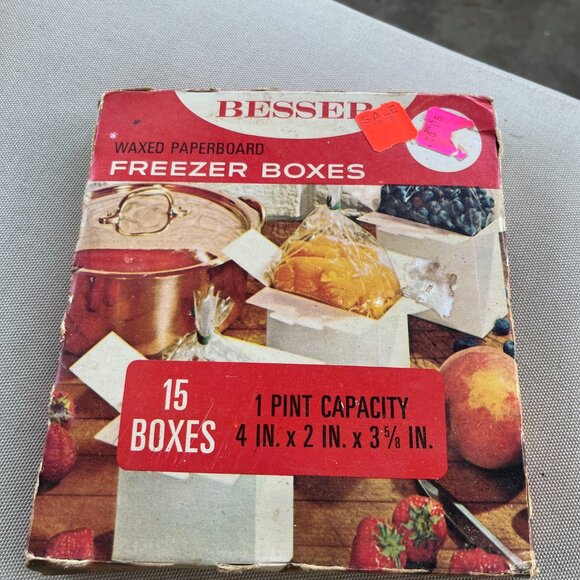 Vintage Bes-Pak Food Storage and Freezer Bags 1 Pint Waxed Paperboard Sealed - Picture 1 of 3